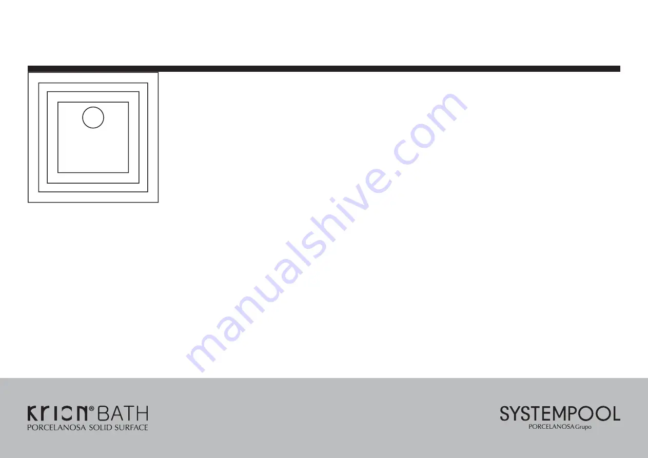 Porcelanosa SYSTEMPOOL KRION LINE Pre-Installation And Installation Manual Download Page 1