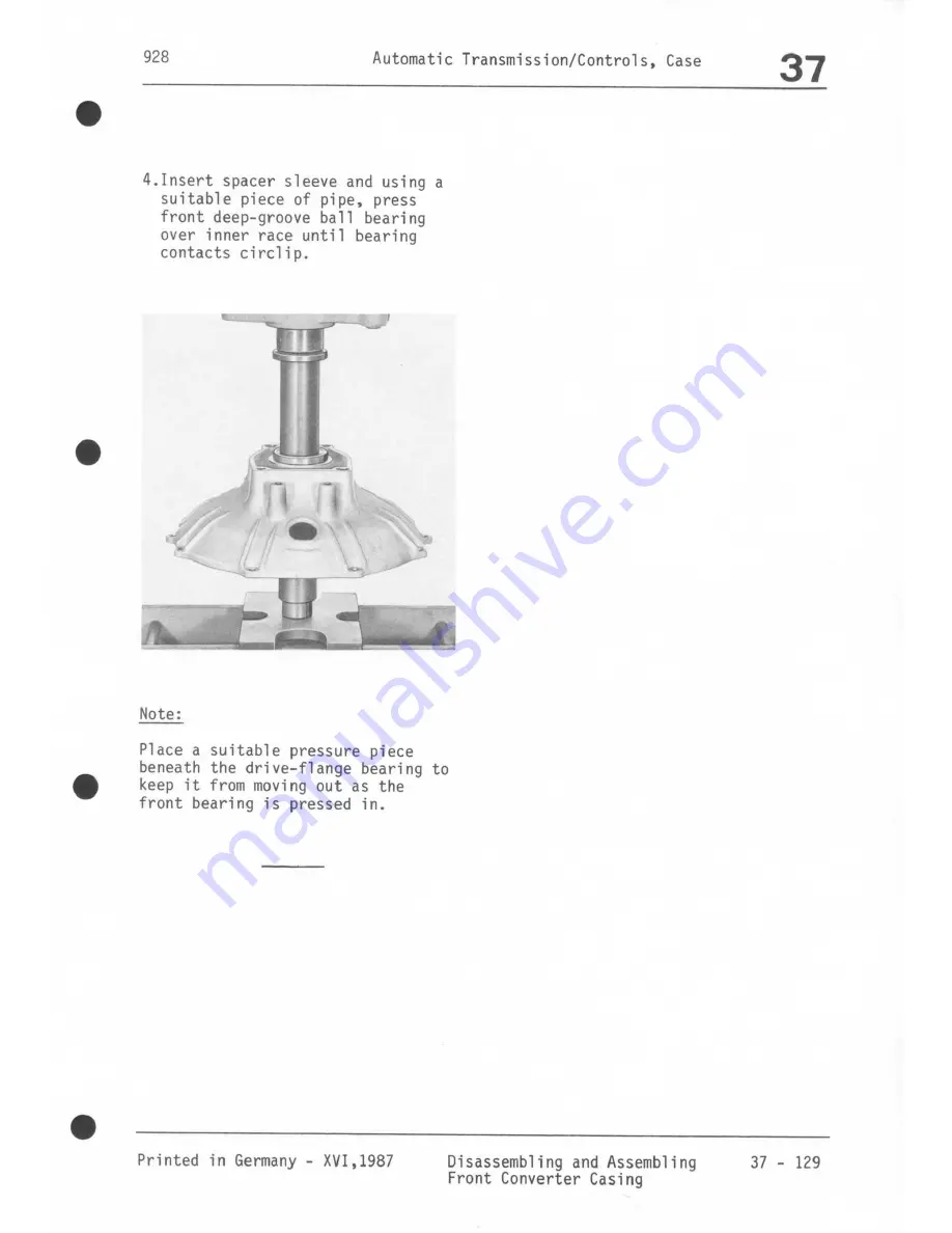 Porsche 1986 928 Workshop Manual Download Page 42