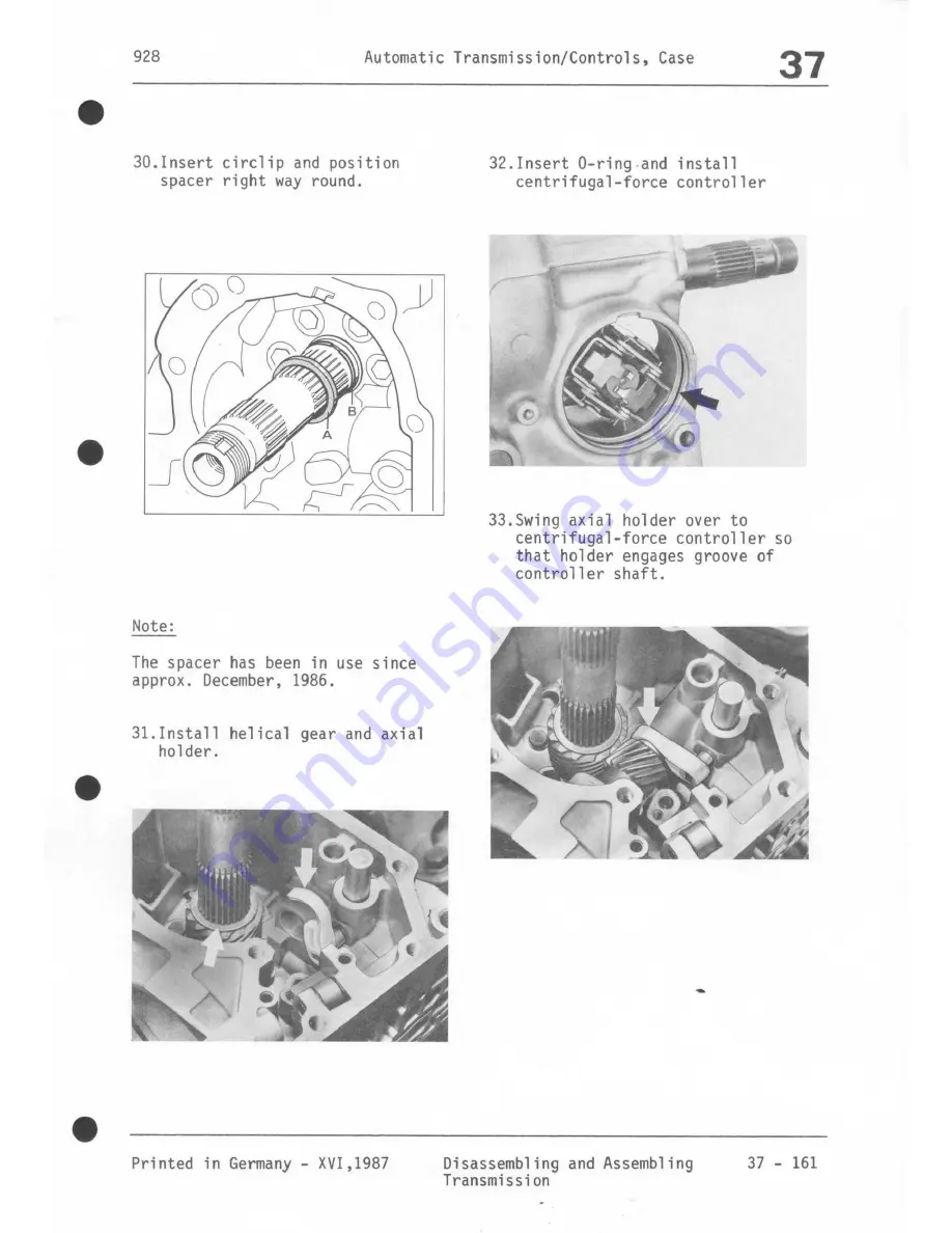 Porsche 1986 928 Workshop Manual Download Page 75