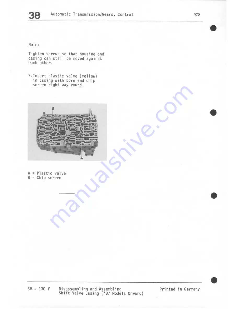 Porsche 1986 928 Workshop Manual Download Page 126