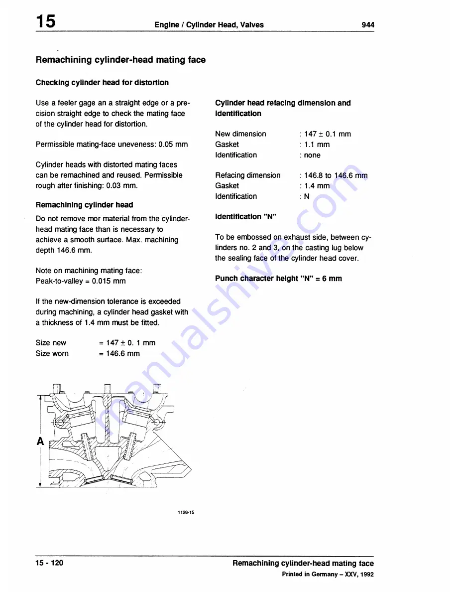 Porsche 1987 994 S Workshop Manual Download Page 84