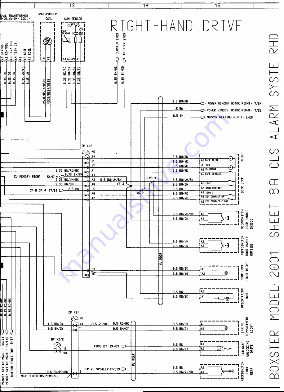 Porsche 2000 Boxter 986 Technical Manual Download Page 145