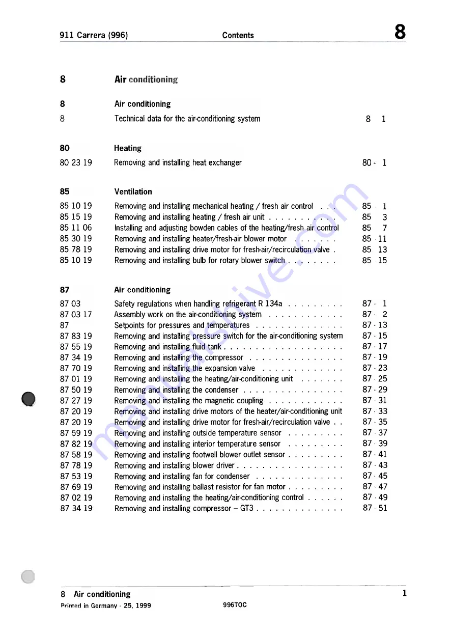 Porsche 911 CARRERA - 1999 Technical Manual Download Page 6