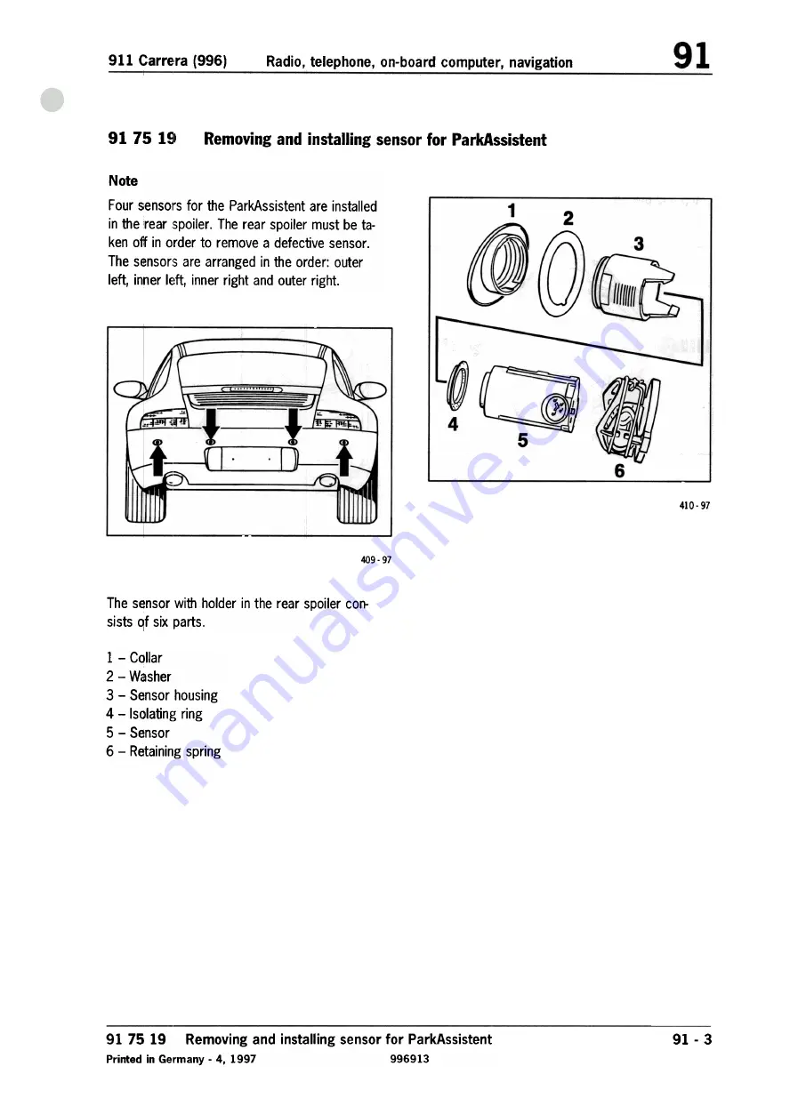 Porsche 911 CARRERA - 1999 Скачать руководство пользователя страница 83