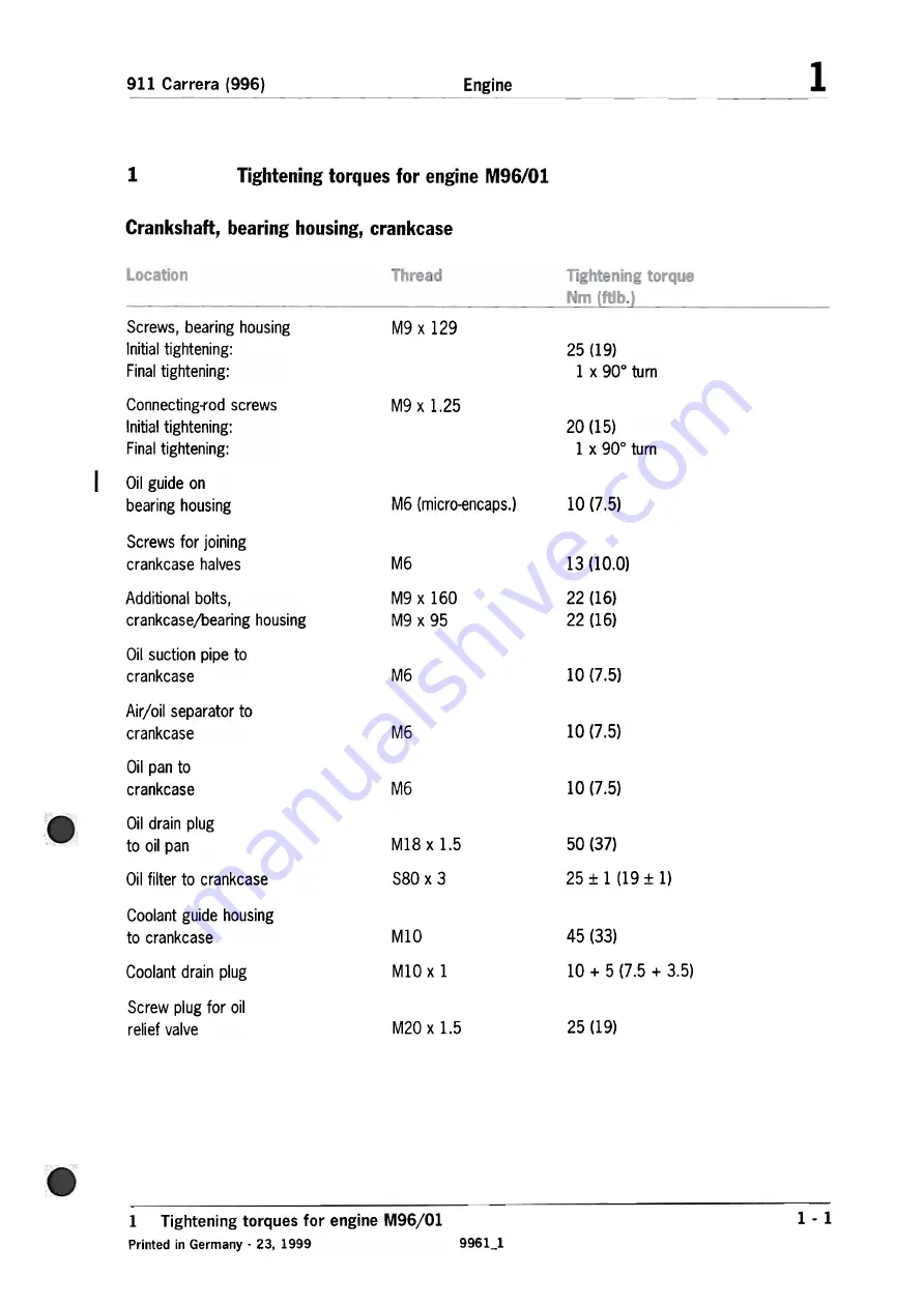 Porsche 911 CARRERA - 2001 Technical Manual Download Page 12