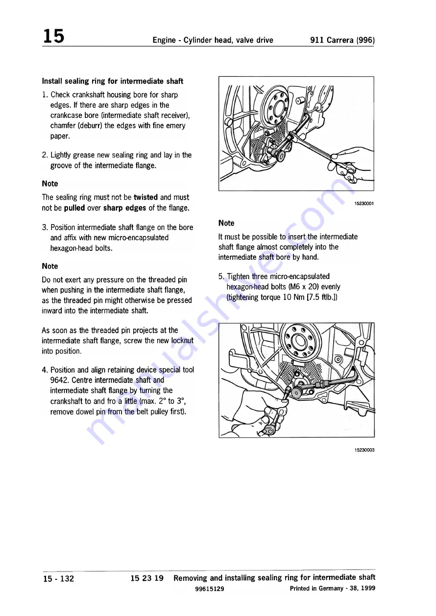 Porsche 911 Carrera (996) Technical Manual Download Page 121