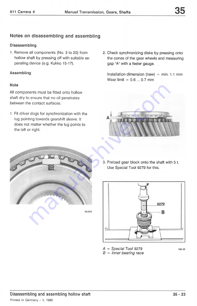 Porsche 911 - VOLUME 2 TRANSMISSION Скачать руководство пользователя страница 86