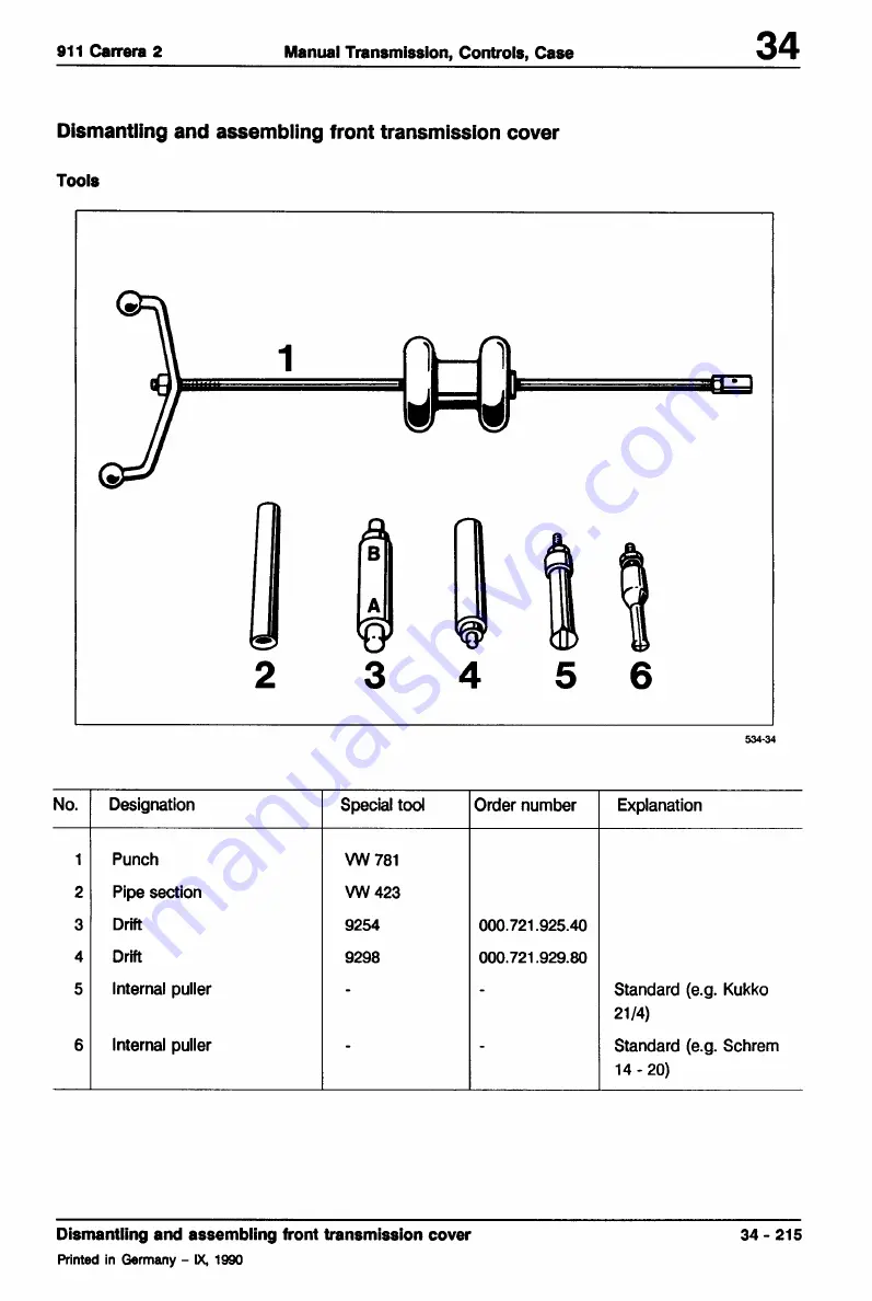 Porsche 911 - VOLUME 2 TRANSMISSION Скачать руководство пользователя страница 169