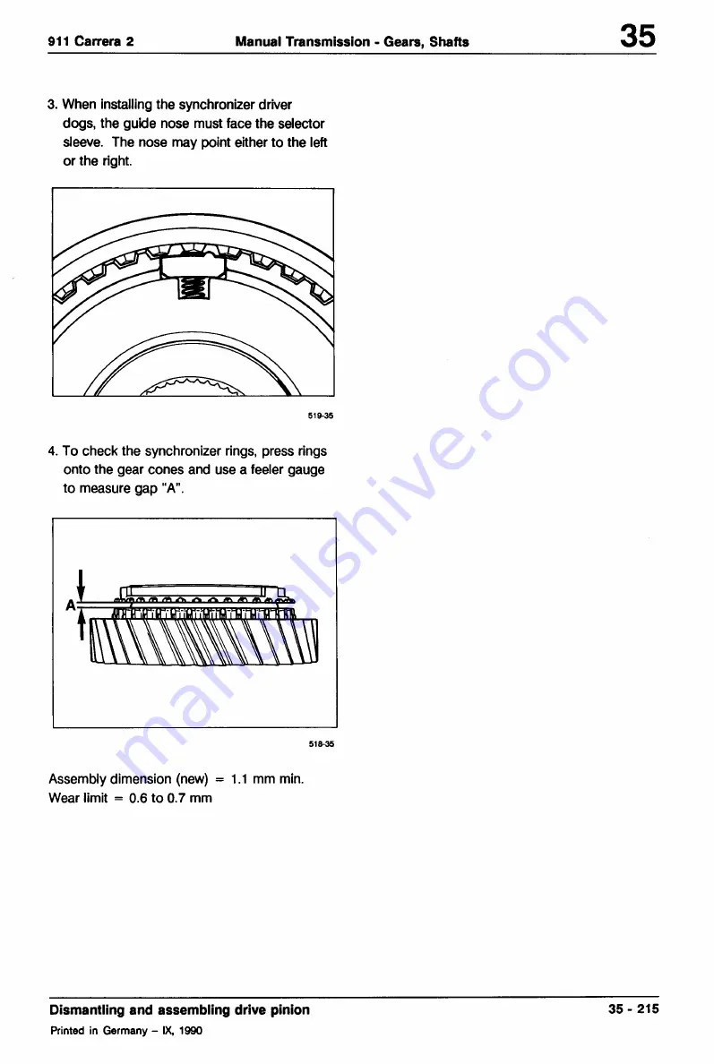 Porsche 911 - VOLUME 2 TRANSMISSION Скачать руководство пользователя страница 193