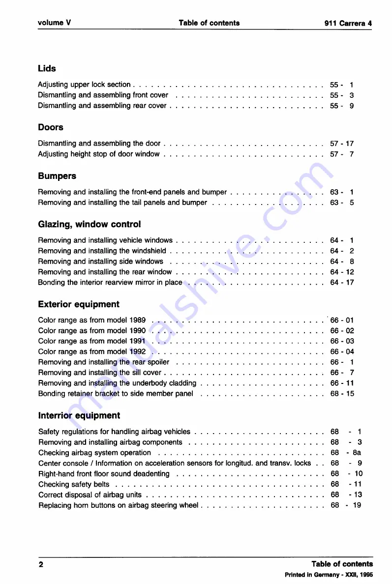 Porsche 911 - VOLUME 5 BODY Скачать руководство пользователя страница 3