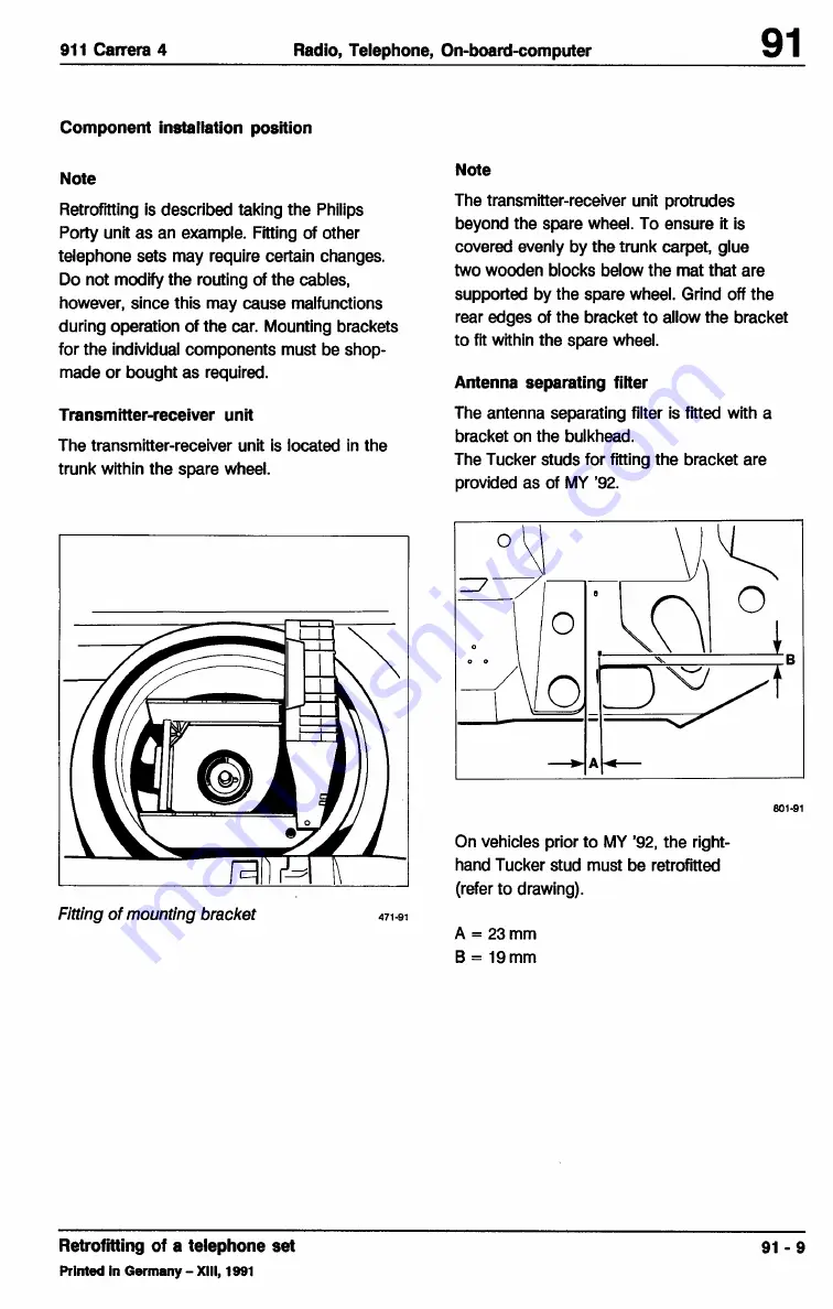 Porsche 911 - VOLUME 6 HEATING VENTILATION AIR CONDITION ELECTRICS Скачать руководство пользователя страница 49