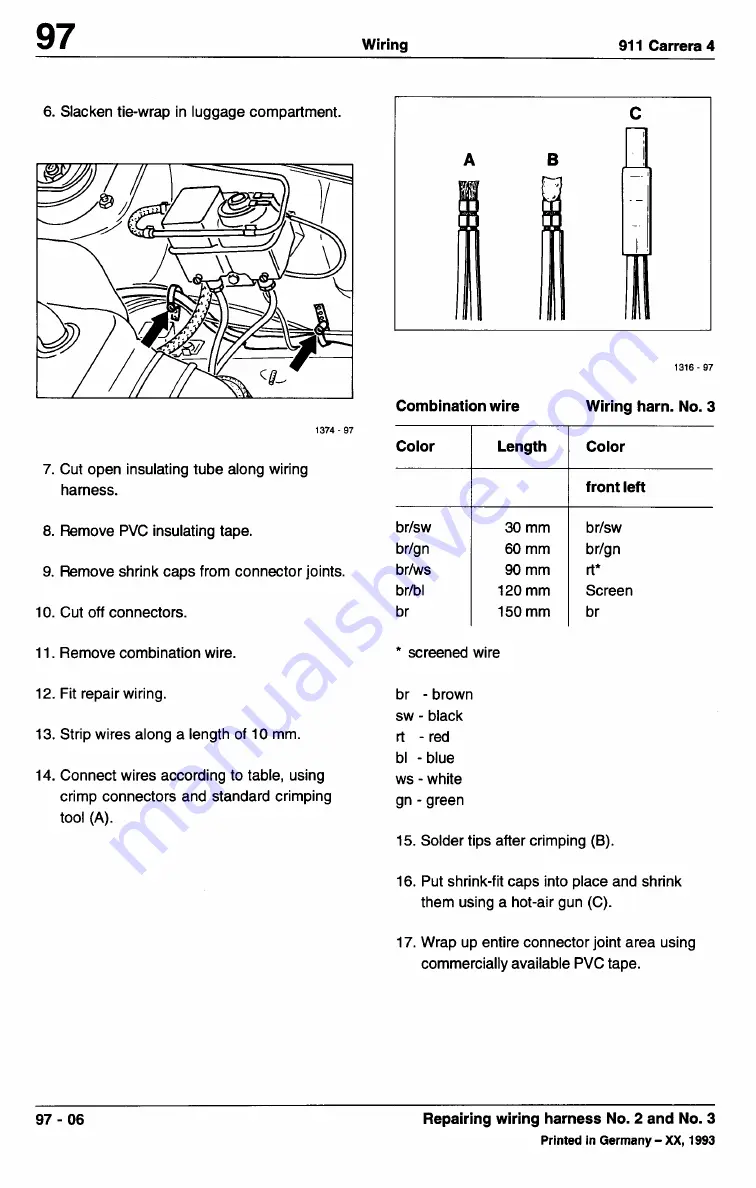 Porsche 911 - VOLUME 7 ELECTRICS WIRING DIAGRAMS Скачать руководство пользователя страница 7