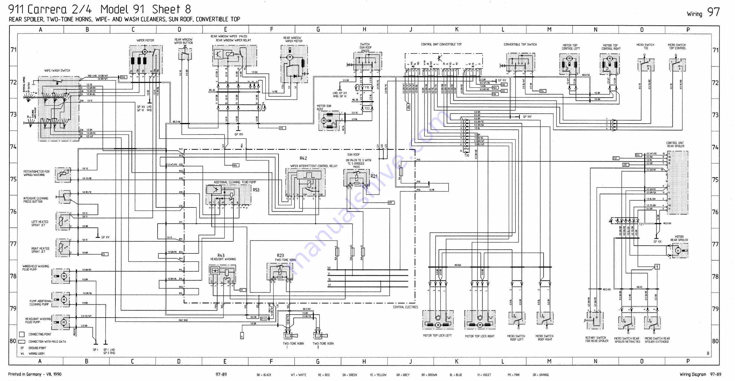 Porsche 911 - VOLUME 7 ELECTRICS WIRING DIAGRAMS Скачать руководство пользователя страница 57