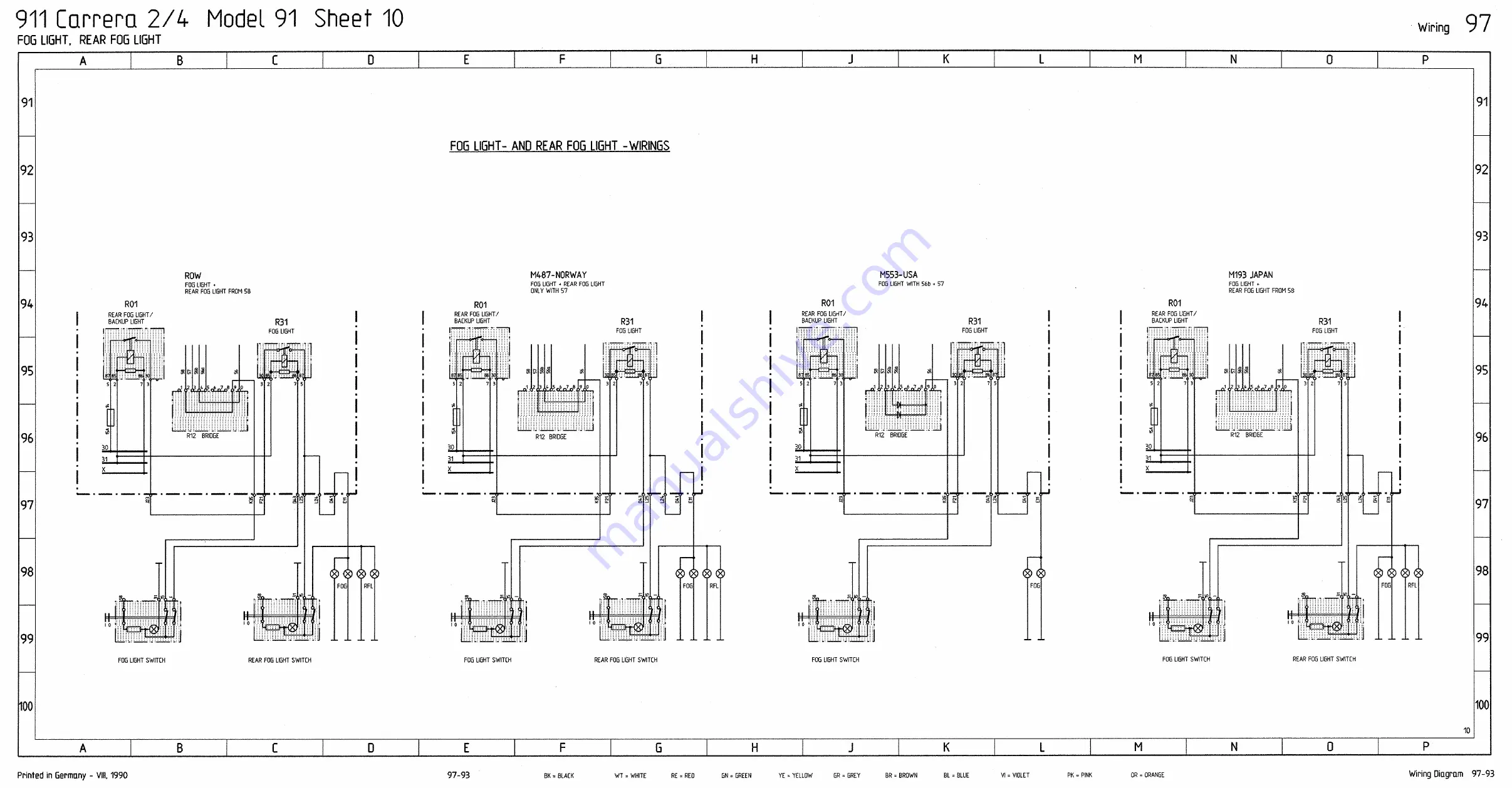 Porsche 911 - VOLUME 7 ELECTRICS WIRING DIAGRAMS Скачать руководство пользователя страница 59