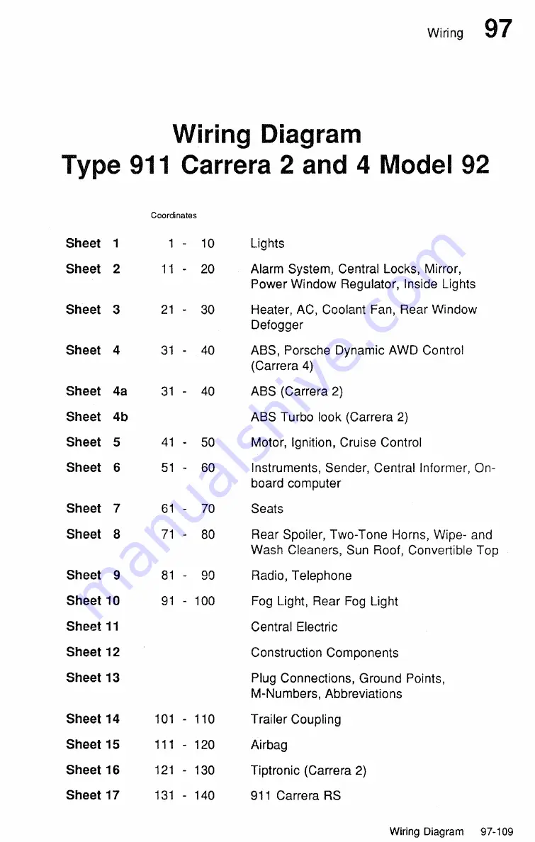 Porsche 911 - VOLUME 7 ELECTRICS WIRING DIAGRAMS Workshop Manual Download Page 68