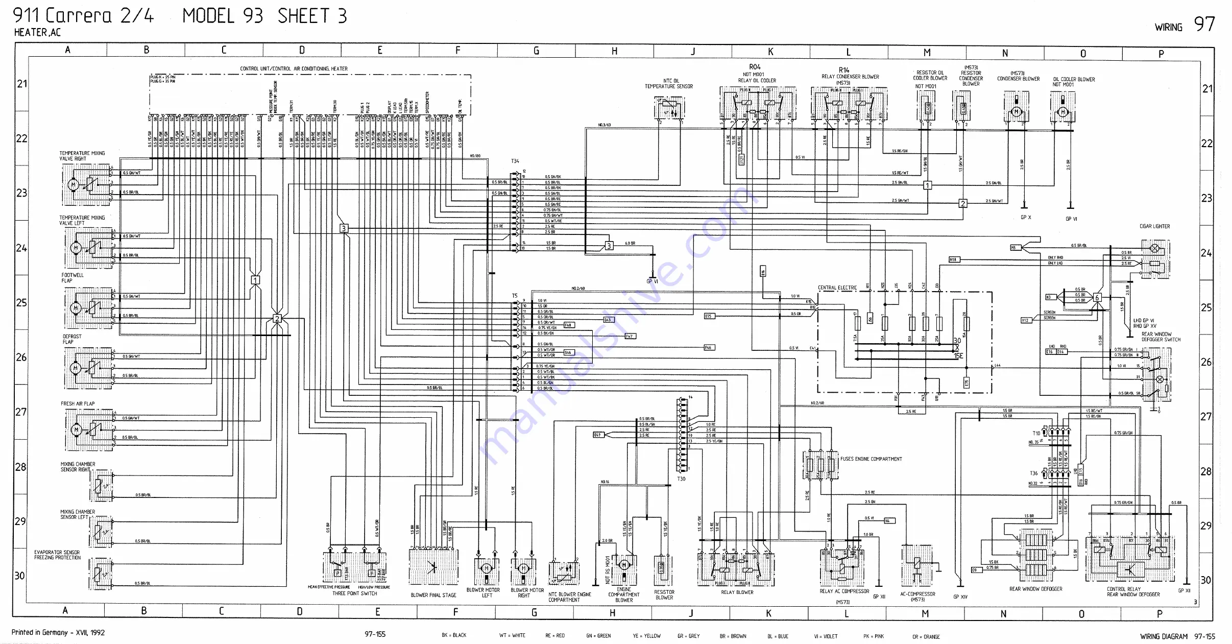 Porsche 911 - VOLUME 7 ELECTRICS WIRING DIAGRAMS Workshop Manual Download Page 93