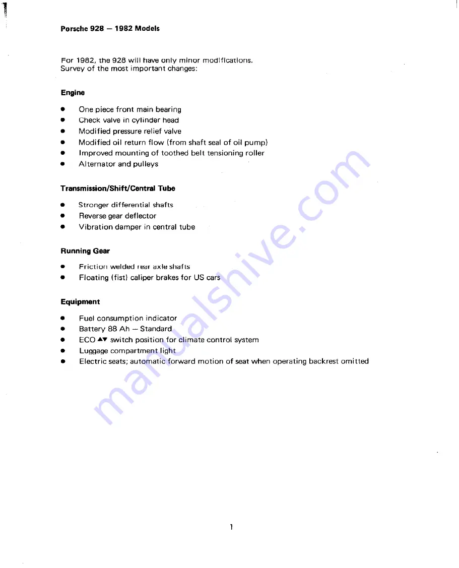 Porsche 928 1982 Скачать руководство пользователя страница 3