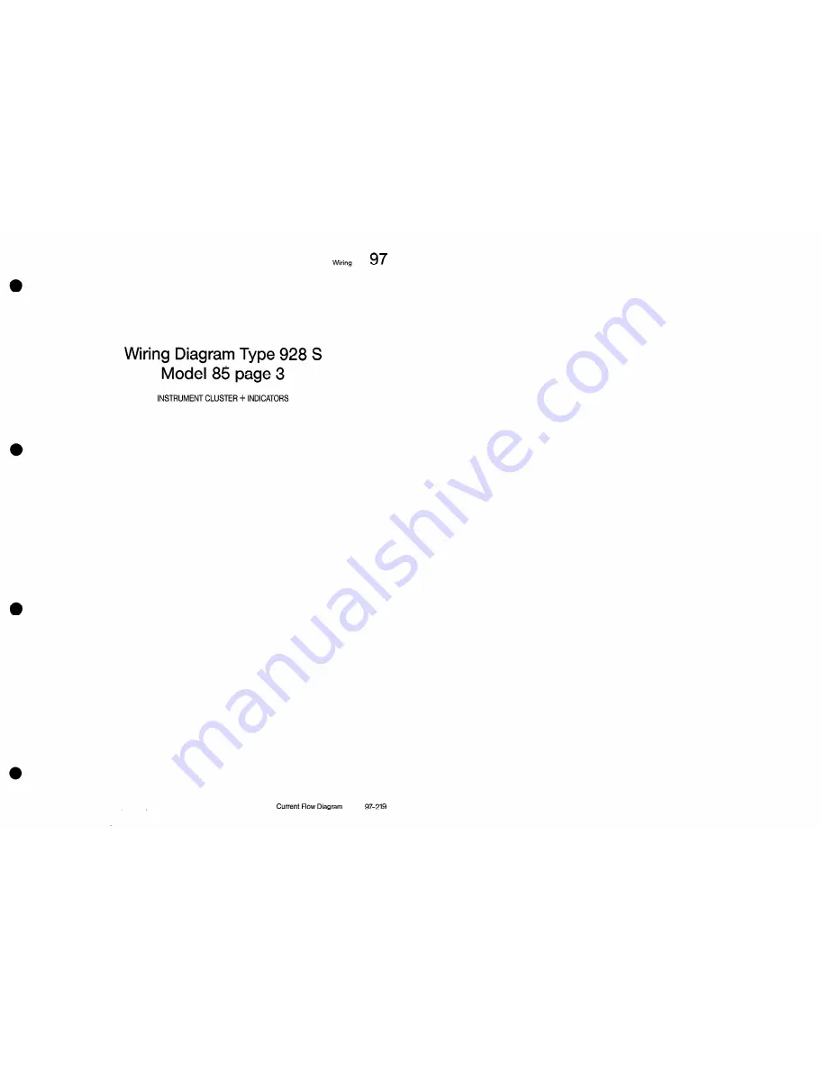 Porsche 928 S 1985 Wiring Diagram Download Page 7