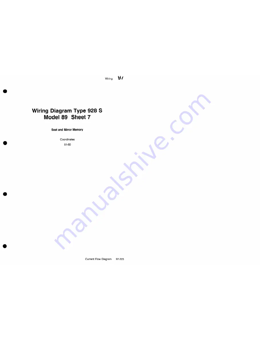 Porsche 928 S - 1987 WIRE DIAGRAM Wiring Diagram Download Page 21