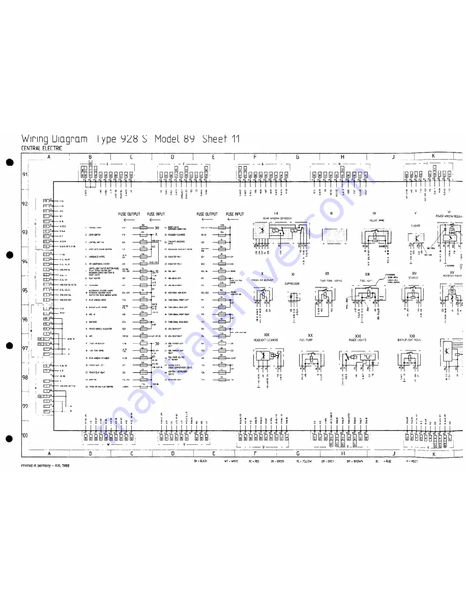 Porsche 928 S - 1987 WIRE DIAGRAM Wiring Diagram Download Page 34