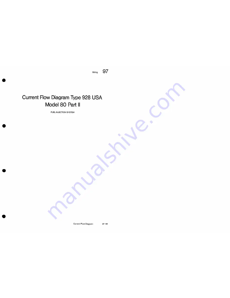 Porsche 928 USA - 1980 CURRENT FLOW DIAGRAM Manual Download Page 5