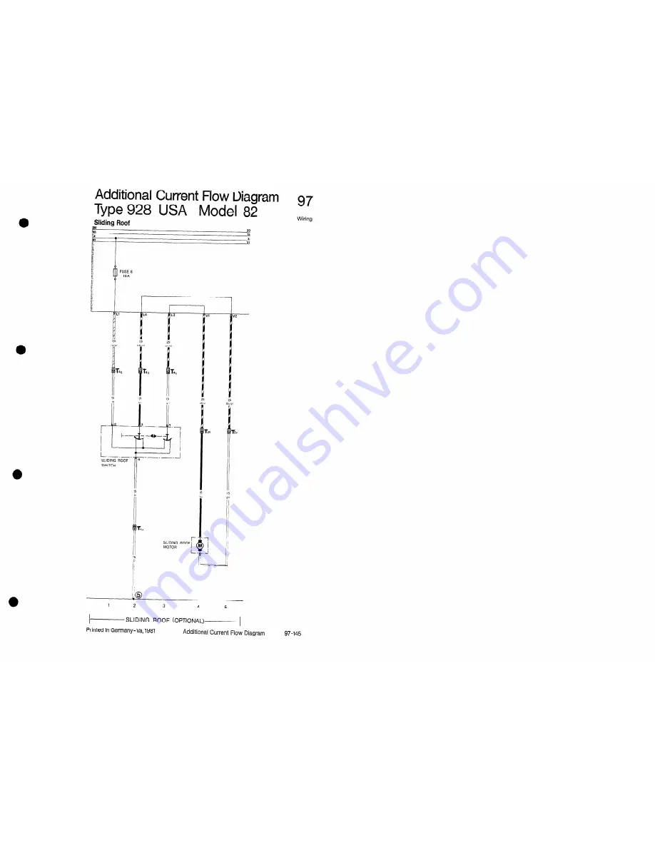 Porsche 928 USA - 1982 CURRENT FLOW DIAGRAM Скачать руководство пользователя страница 26