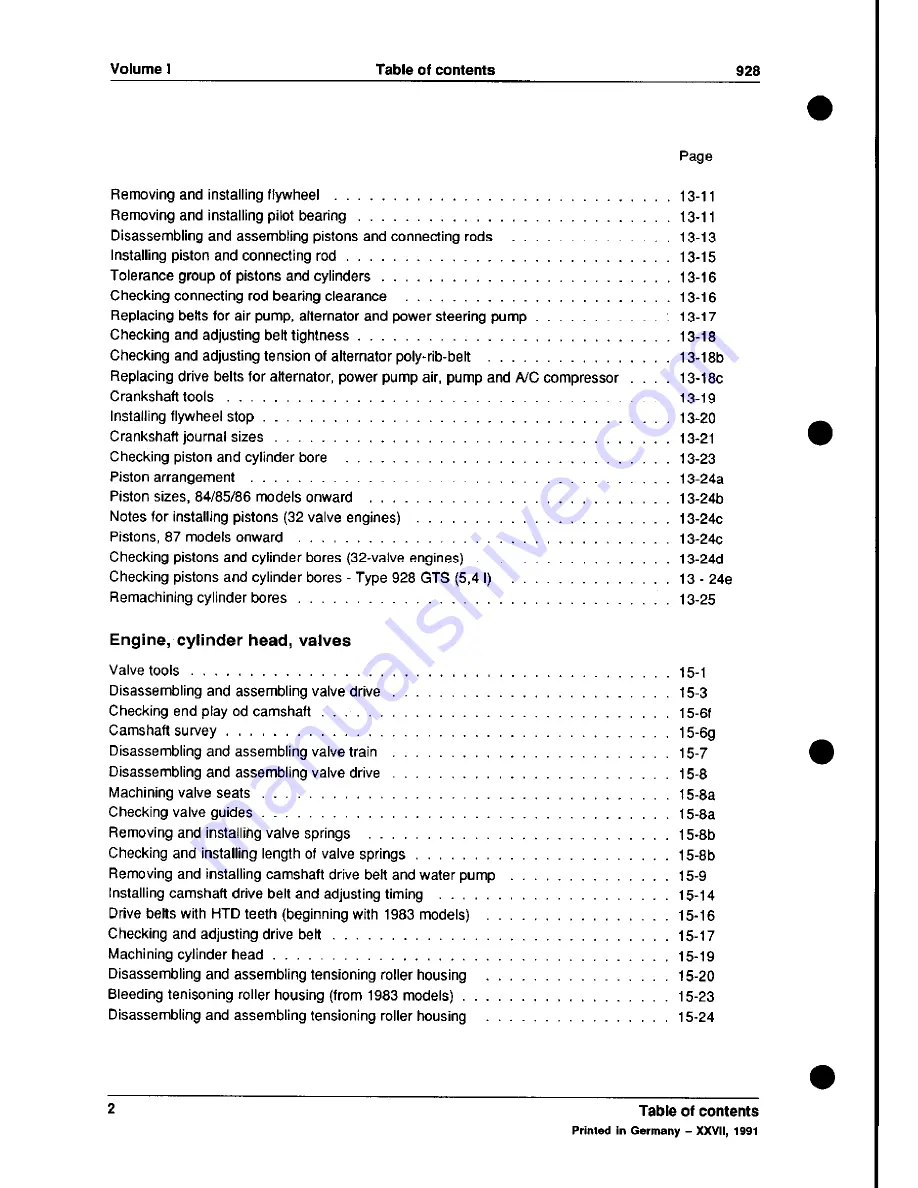 Porsche 928 - Workshop Manual Download Page 9