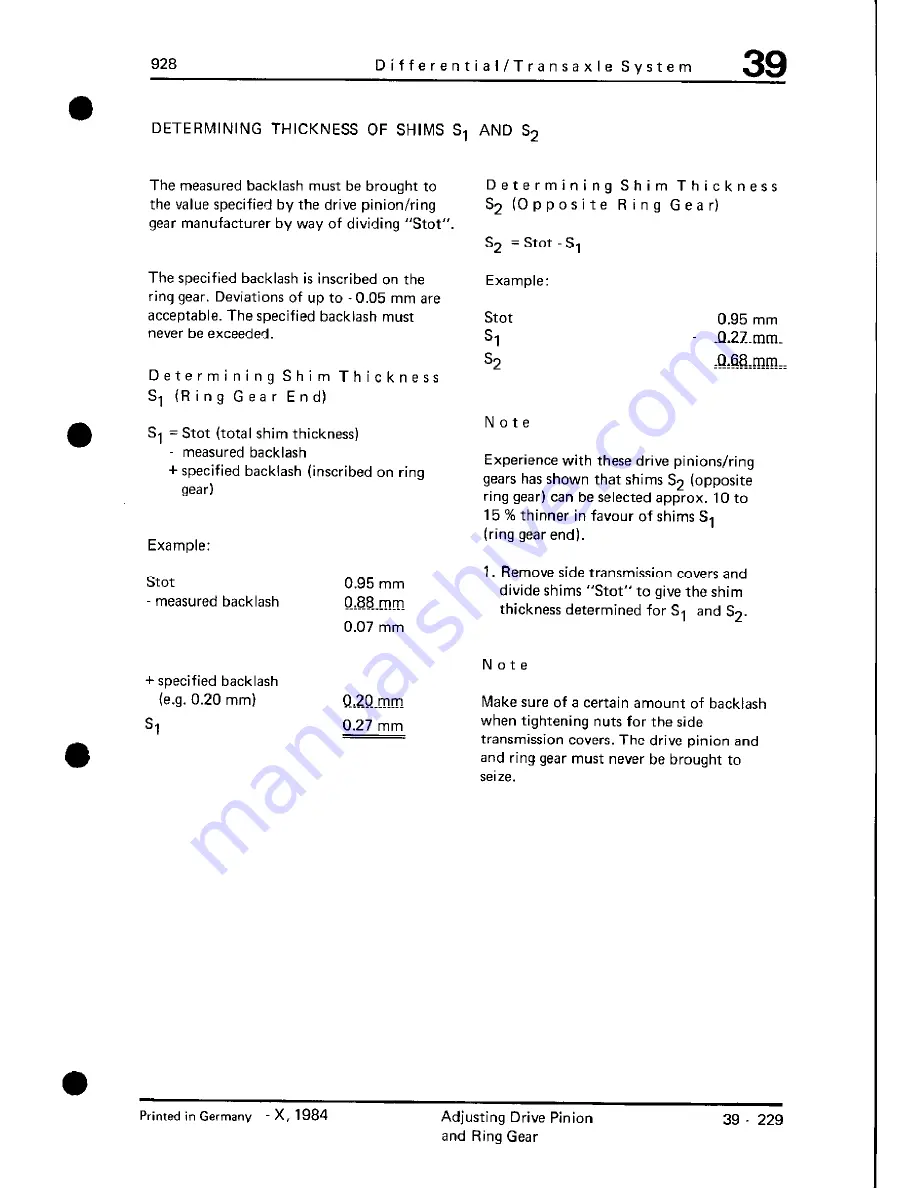 Porsche 928 - Workshop Manual Download Page 1019