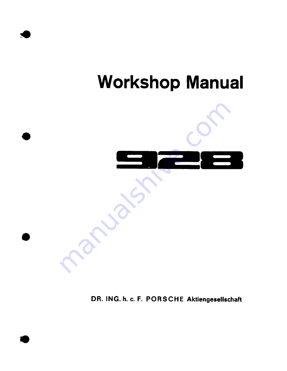 Porsche 928 - Workshop Manual Download Page 1021