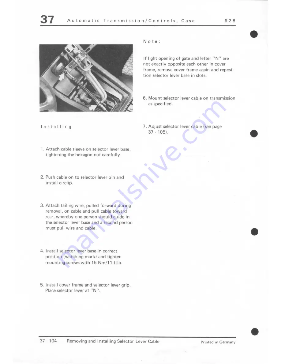 Porsche 928 - Workshop Manual Download Page 1042