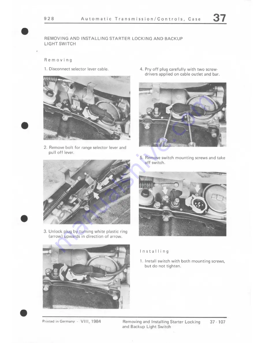 Porsche 928 - Workshop Manual Download Page 1044