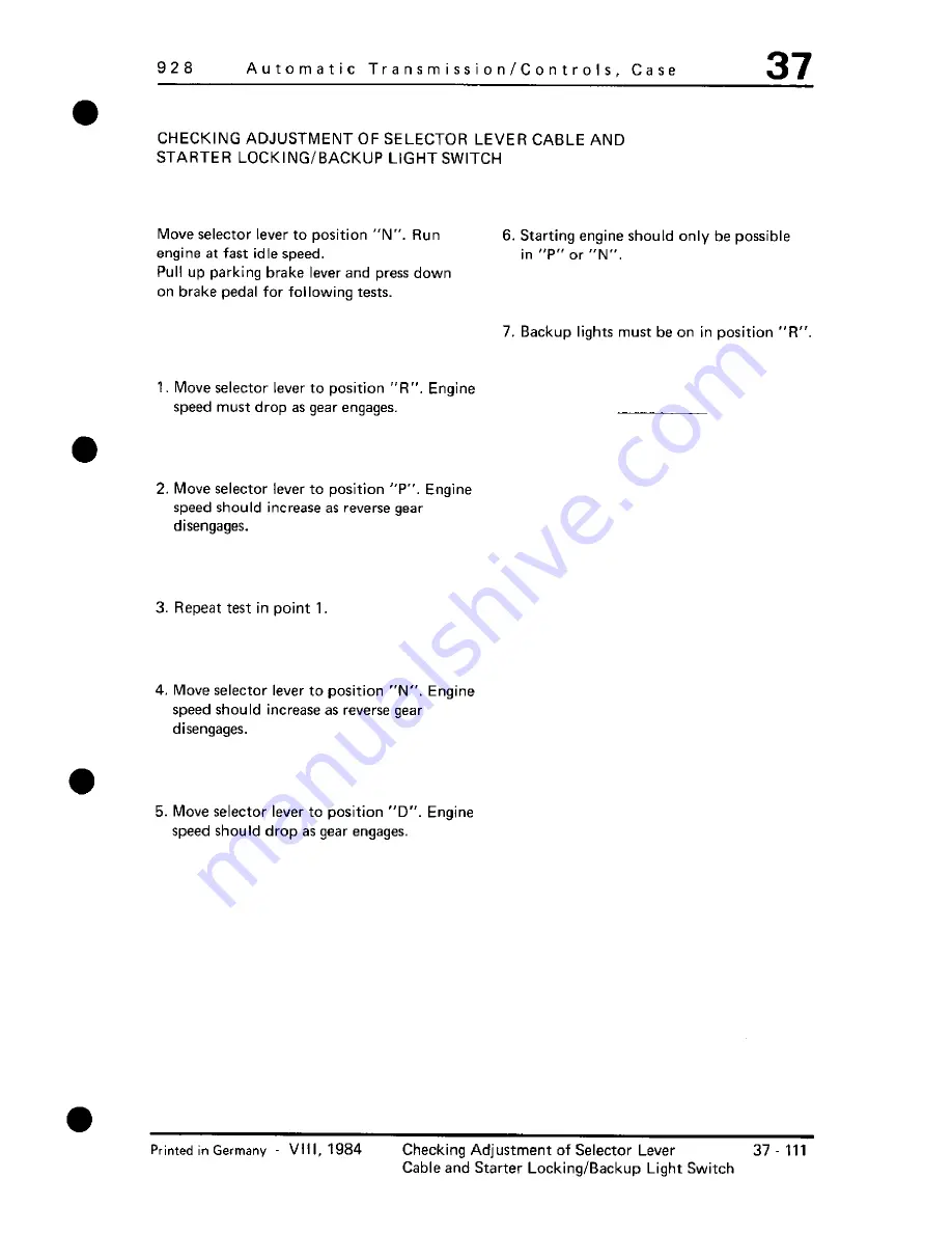 Porsche 928 - Workshop Manual Download Page 1047