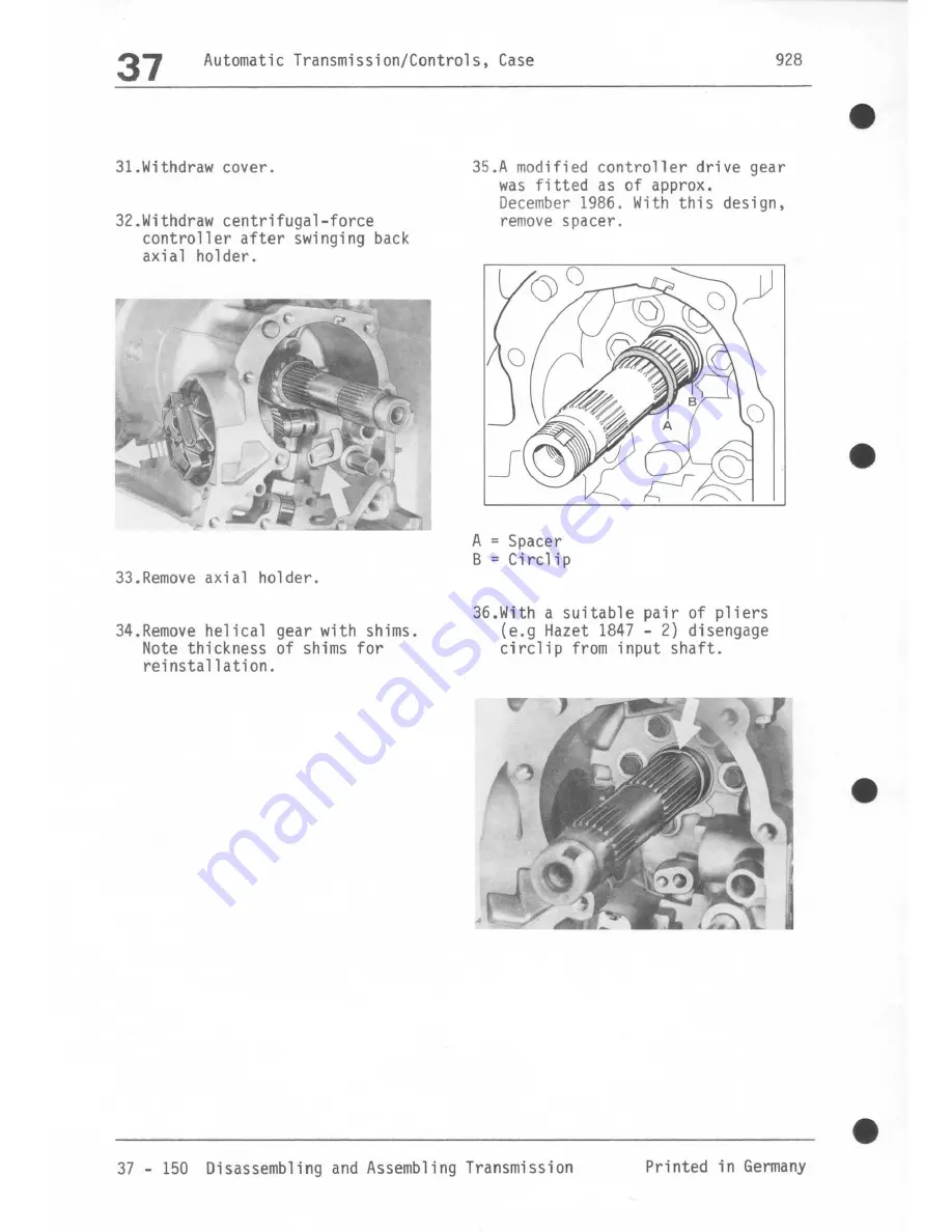 Porsche 928 - Workshop Manual Download Page 1084