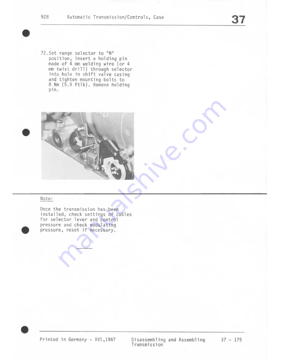 Porsche 928 - Workshop Manual Download Page 1109