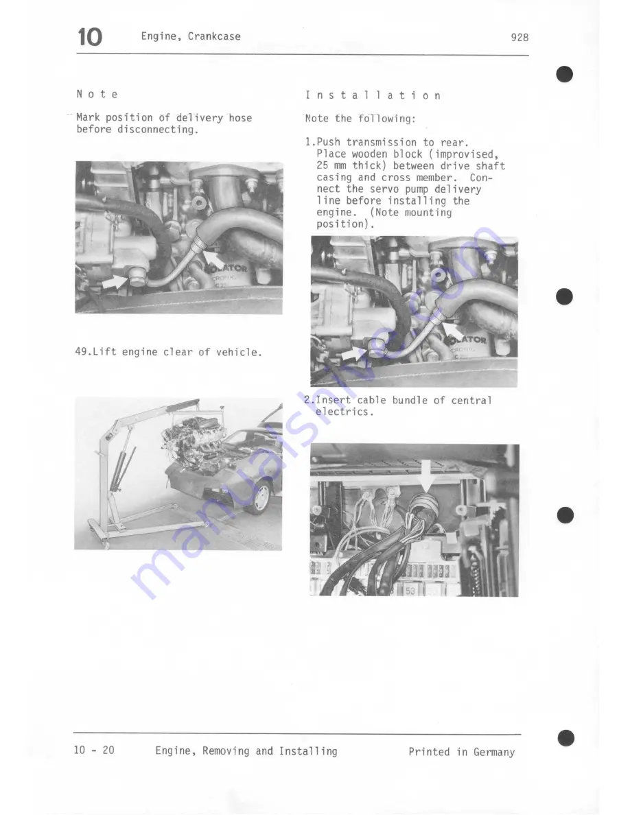 Porsche 928 - Workshop Manual Download Page 121