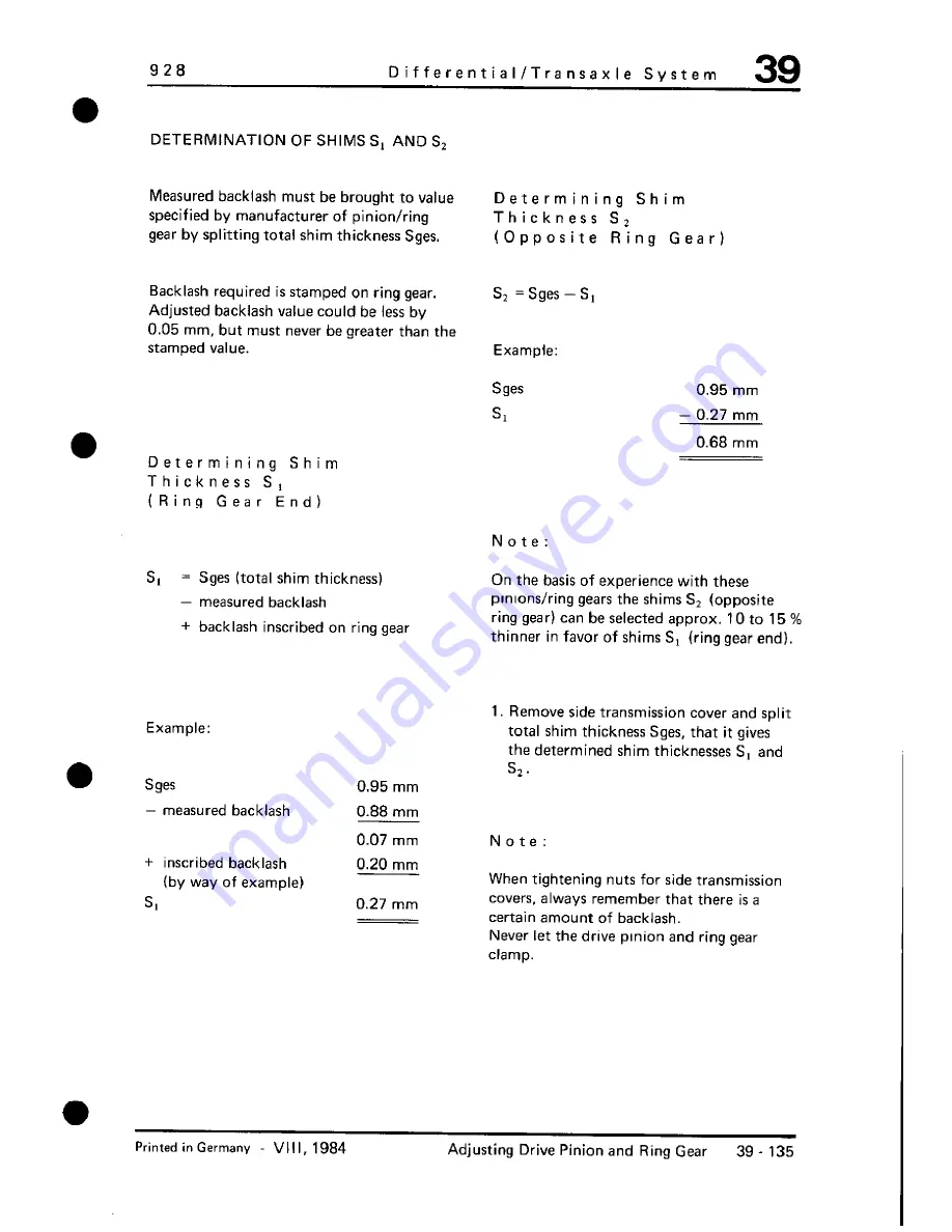 Porsche 928 - Workshop Manual Download Page 1228