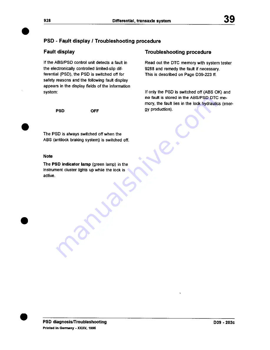 Porsche 928 - Workshop Manual Download Page 1240