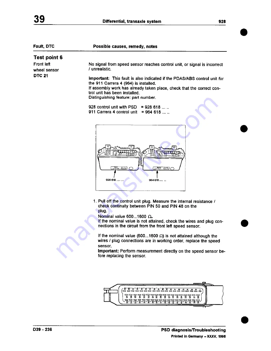 Porsche 928 - Workshop Manual Download Page 1274