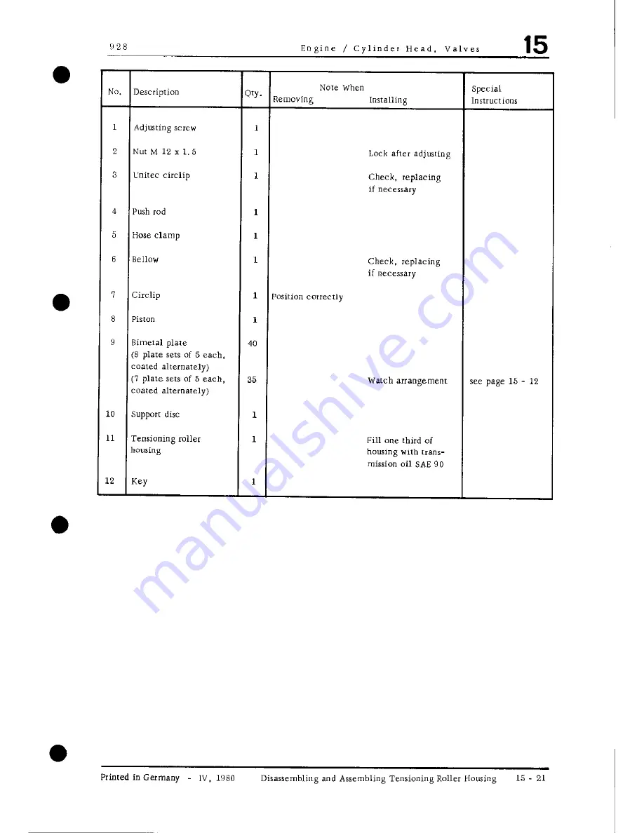 Porsche 928 - Workshop Manual Download Page 199