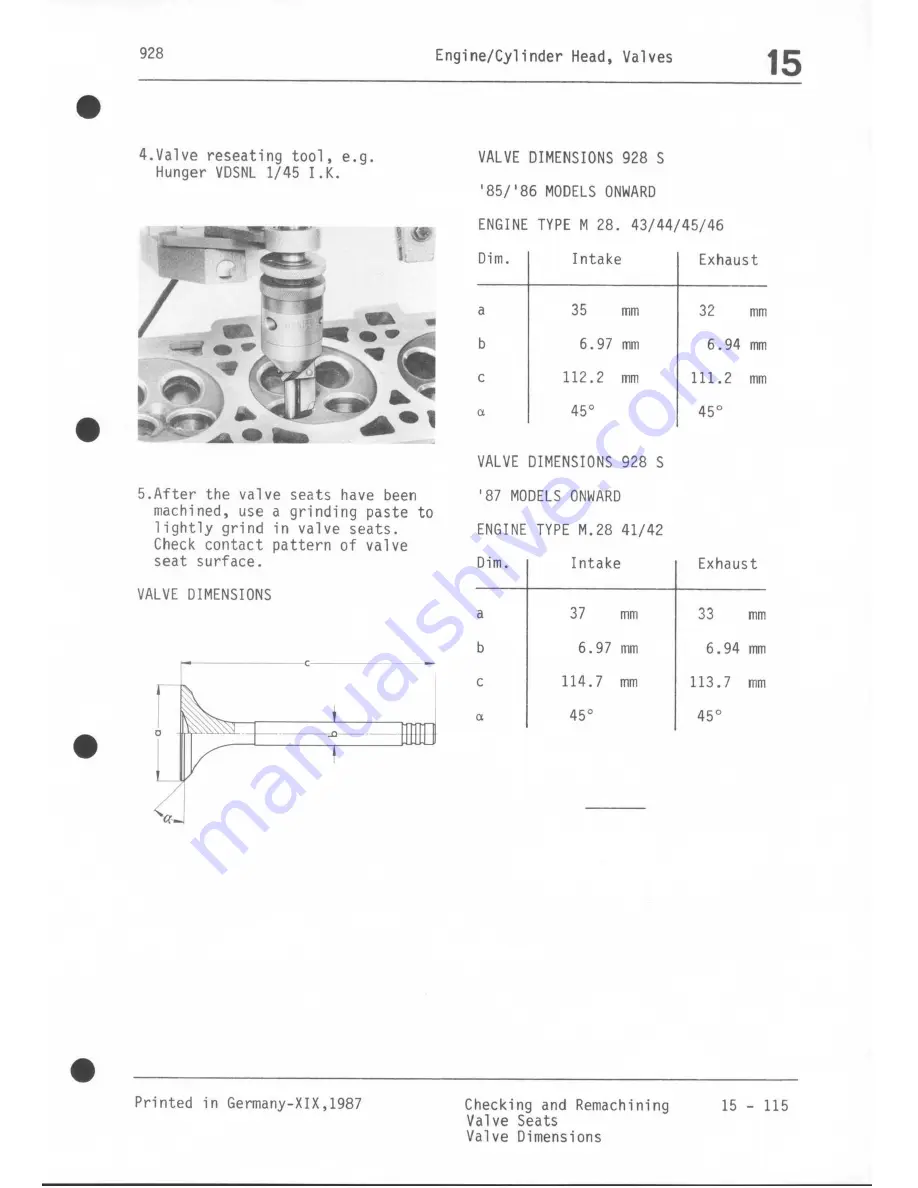 Porsche 928 - Workshop Manual Download Page 235