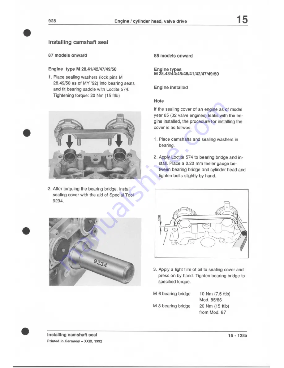 Porsche 928 - Workshop Manual Download Page 255