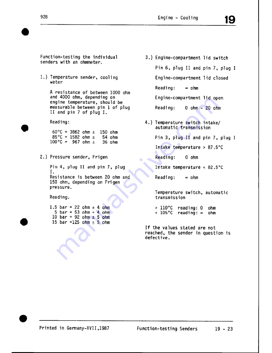 Porsche 928 - Workshop Manual Download Page 312