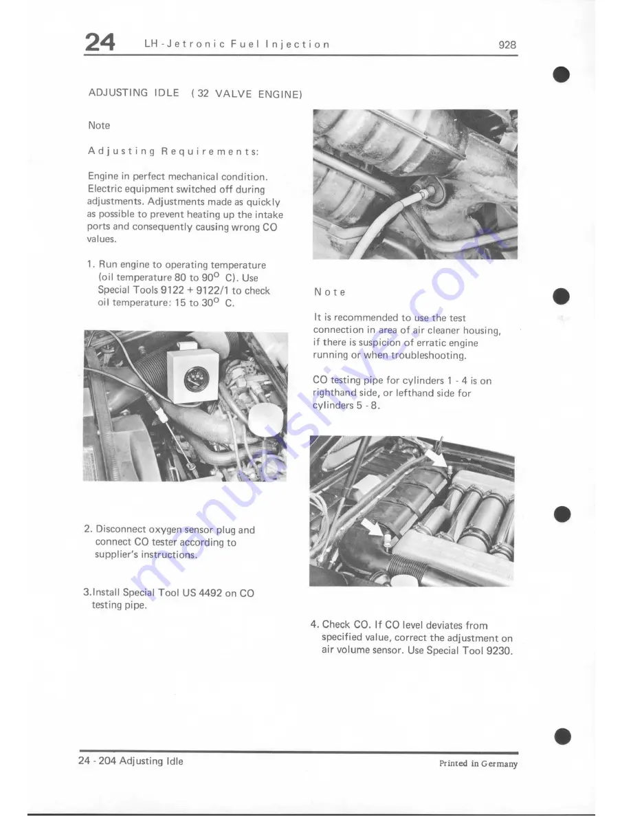 Porsche 928 - Workshop Manual Download Page 402