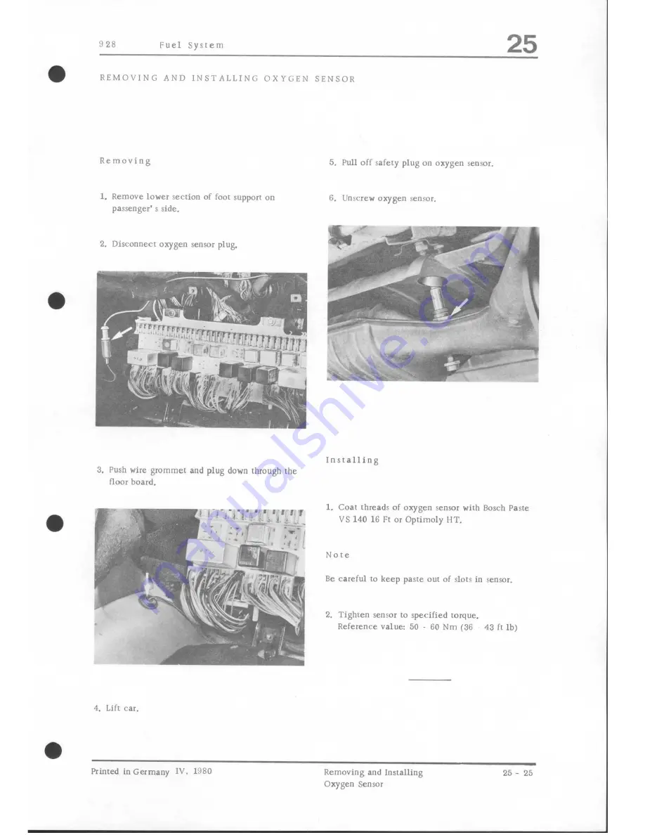 Porsche 928 - Workshop Manual Download Page 461