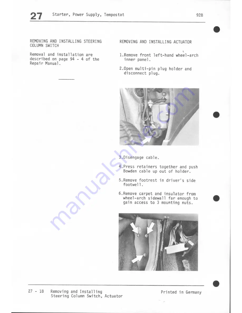 Porsche 928 - Workshop Manual Download Page 486