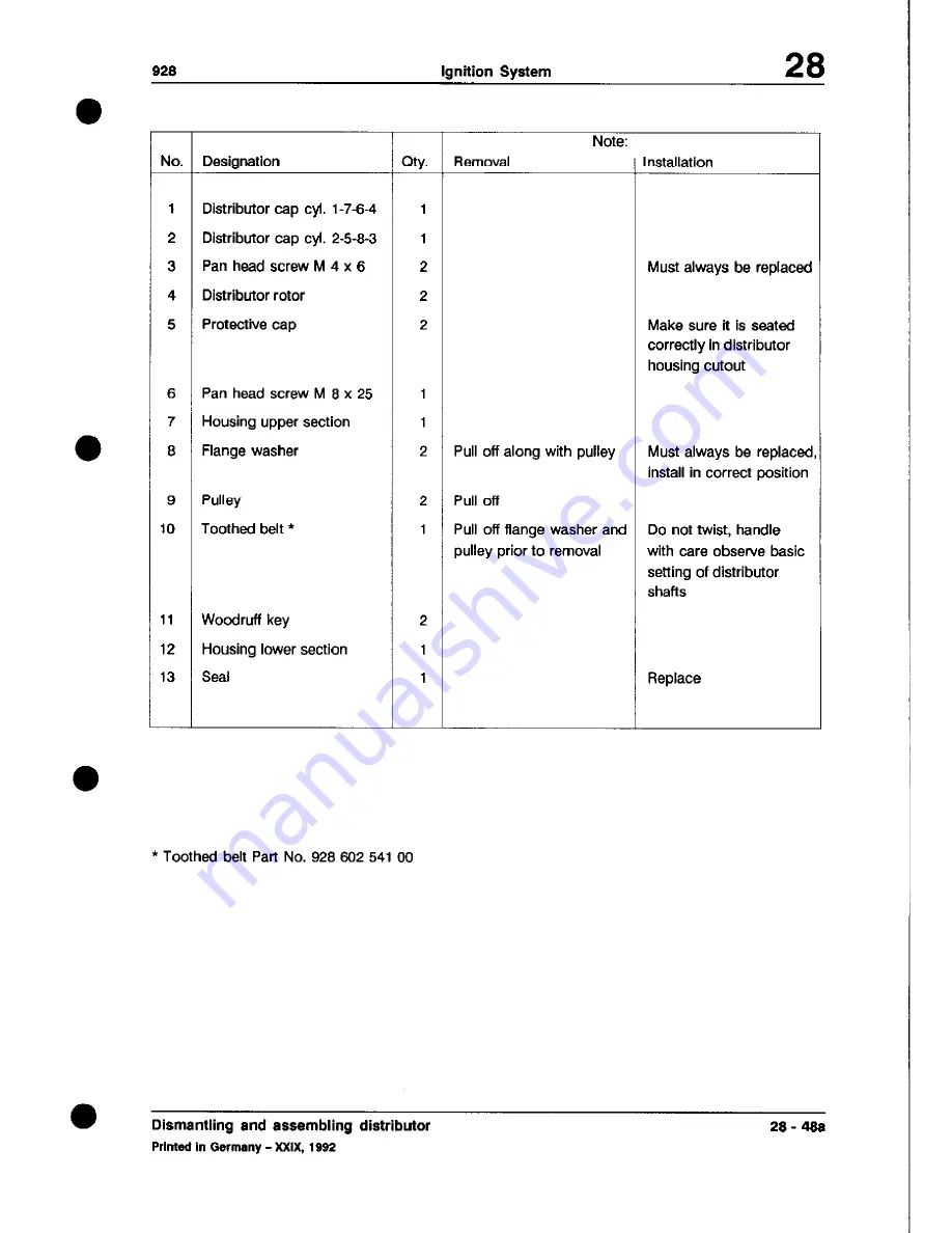 Porsche 928 - Workshop Manual Download Page 543