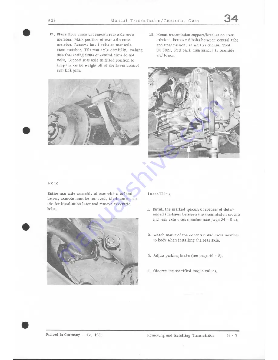 Porsche 928 - Workshop Manual Download Page 693