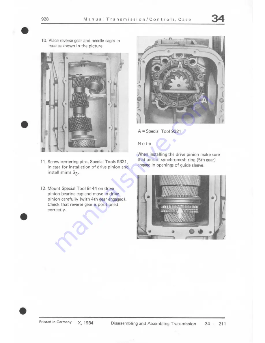 Porsche 928 - Workshop Manual Download Page 918