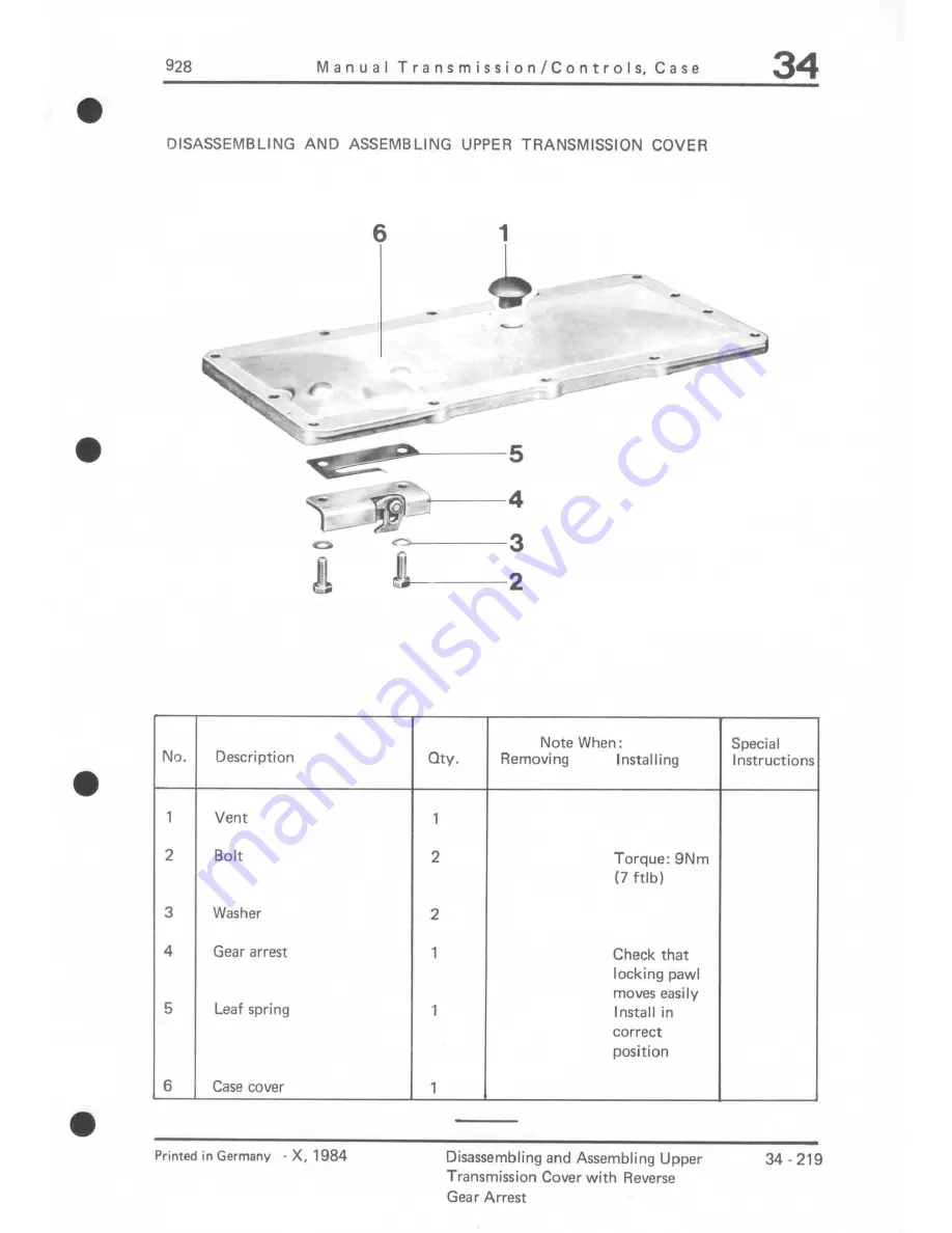 Porsche 928 - Workshop Manual Download Page 941