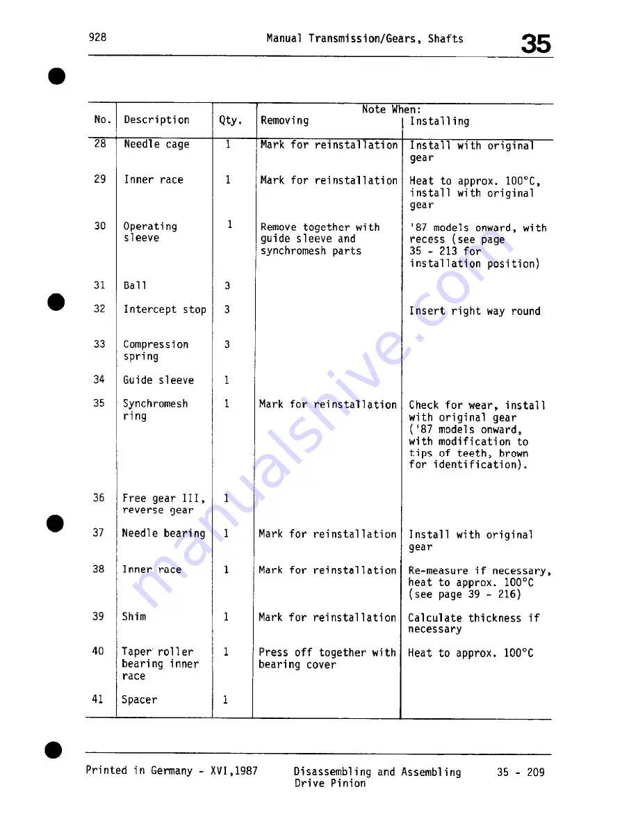 Porsche 928 - Workshop Manual Download Page 954